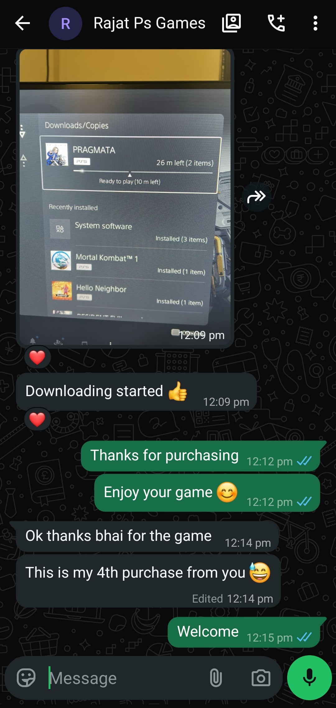 Customer Screenshot