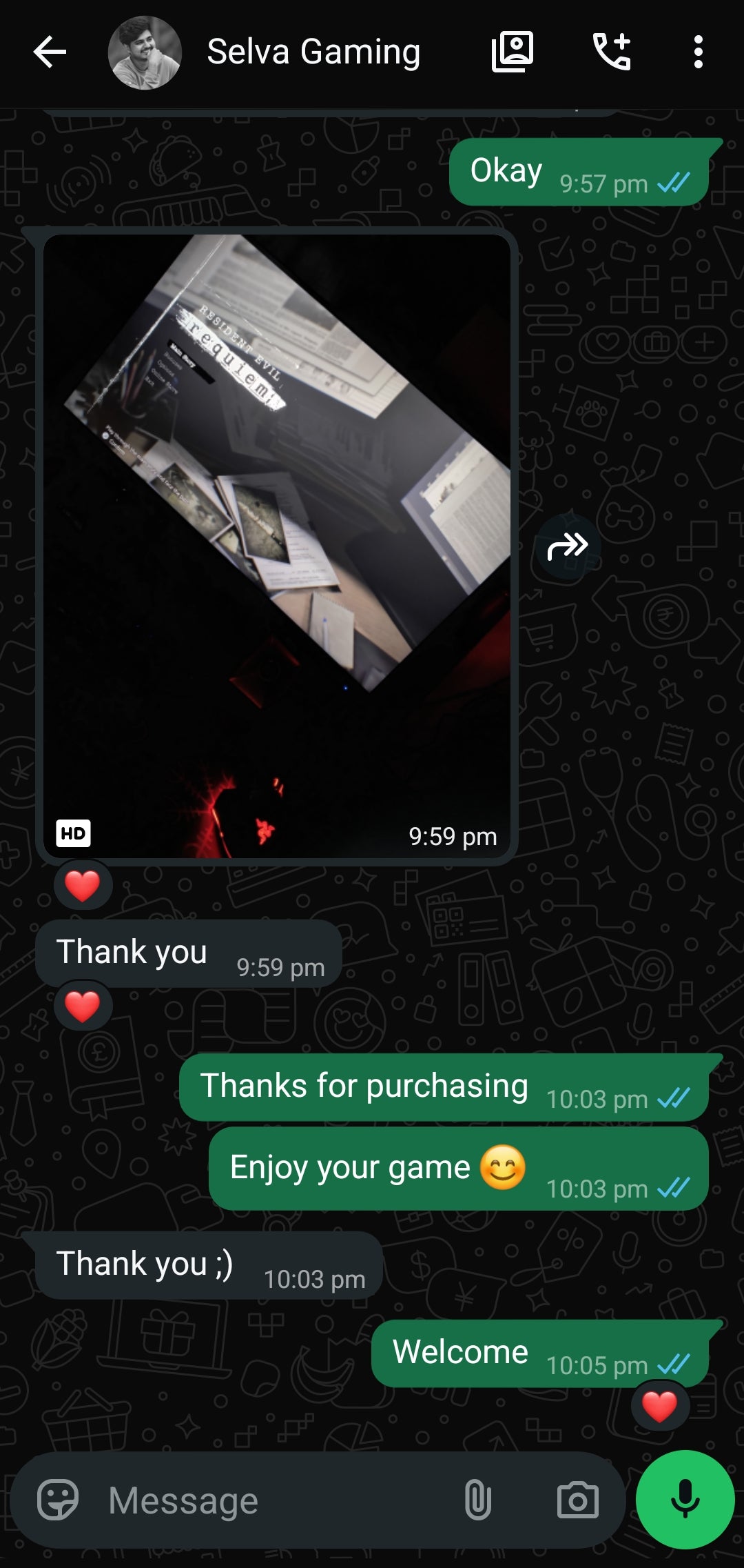 Customer Screenshot